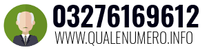Numero di telefono 03276169612 03276169612