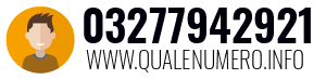 Numero di telefono 03277942921 03277942921
