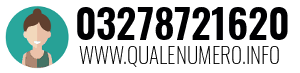 Numero di telefono 03278721620 03278721620