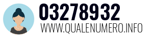 Numero di telefono 03278932 03278932