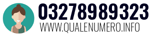 Numero di telefono 03278989323 03278989323