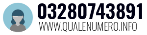 Numero di telefono 03280743891 03280743891
