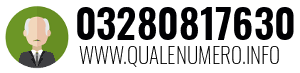 Numero di telefono 03280817630 03280817630