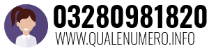 Numero di telefono 03280981820 03280981820