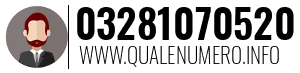 Numero di telefono 03281070520 03281070520