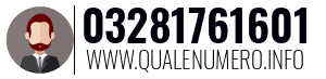 Numero di telefono 03281761601 03281761601