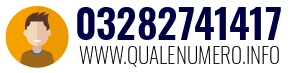 Numero di telefono 03282741417 03282741417