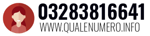 Numero di telefono 03283816641 03283816641
