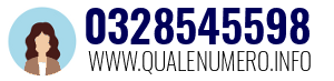 Numero di telefono 0328545598 0328545598