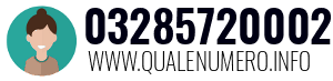 Numero di telefono 03285720002 03285720002