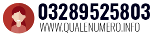 Numero di telefono 03289525803 03289525803
