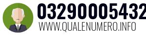 Numero di telefono 03290005432 03290005432