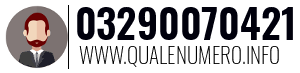 Numero di telefono 03290070421 03290070421