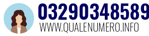 Numero di telefono 03290348589 03290348589