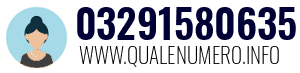 Numero di telefono 03291580635 03291580635