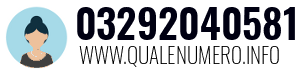 Numero di telefono 03292040581 03292040581