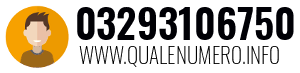 Numero di telefono 03293106750 03293106750