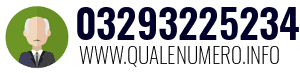 Numero di telefono 03293225234 03293225234