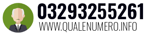Numero di telefono 03293255261 03293255261