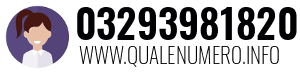 Numero di telefono 03293981820 03293981820
