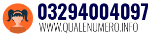 Numero di telefono 03294004097 03294004097