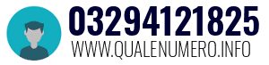 Numero di telefono 03294121825 03294121825