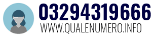 Numero di telefono 03294319666 03294319666
