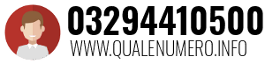 Numero di telefono 03294410500 03294410500