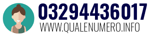 Numero di telefono 03294436017 03294436017