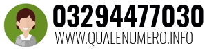 Numero di telefono 03294477030 03294477030