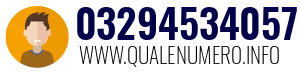 Numero di telefono 03294534057 03294534057