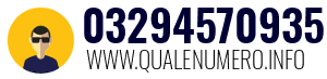 Numero di telefono 03294570935 03294570935