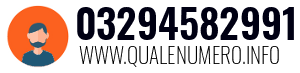Numero di telefono 03294582991 03294582991