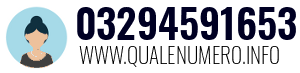 Numero di telefono 03294591653 03294591653
