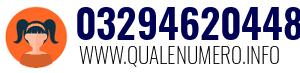 Numero di telefono 03294620448 03294620448