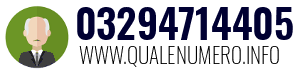 Numero di telefono 03294714405 03294714405