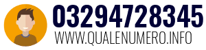 Numero di telefono 03294728345 03294728345