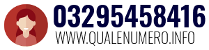 Numero di telefono 03295458416 03295458416