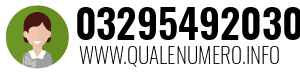 Numero di telefono 03295492030 03295492030