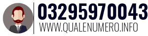 Numero di telefono 03295970043 03295970043