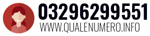 Numero di telefono 03296299551 03296299551