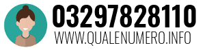 Numero di telefono 03297828110 03297828110