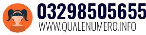 Numero di telefono 03298505655 03298505655