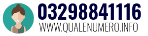Numero di telefono 03298841116 03298841116