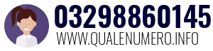 Numero di telefono 03298860145 03298860145