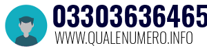 Numero di telefono 03303636465 03303636465