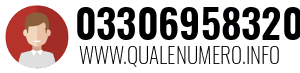 Numero di telefono 03306958320 03306958320