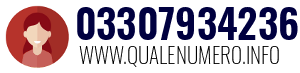 Numero di telefono 03307934236 03307934236