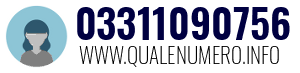 Numero di telefono 03311090756 03311090756