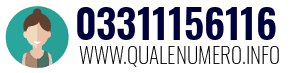 Numero di telefono 03311156116 03311156116